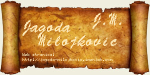 Jagoda Milojković vizit kartica